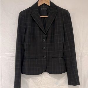 Tahari Women's Black Plaid Jacket